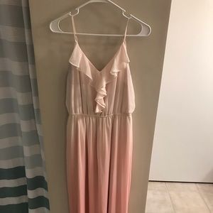 Pink ombré maxi dress